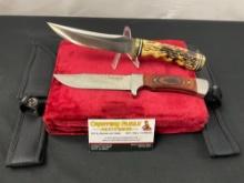 Pair of Fixed Blade Hunting Knives, Wichita Skinner & Yes4All Knife, both w/ Nylon sheaths