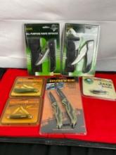 7pcs NIB Folding Pocket Knives - Various Styles & Sizes incl. Humvee, Frontier Trapper & Stockman