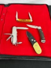 4x NIB Folding knives incl. Schrade Single Blade, Lone Wolf Single Blade, Hawk Multi tool ..