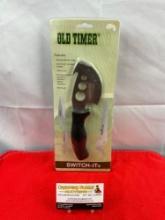 Schrade Old Timer Switch-It Folding Blade Hunting Knife w/ Exchangeable Blades & Sheath. NIB. See