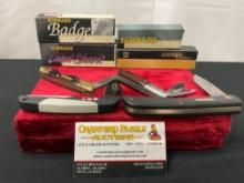 4x Schrade & Imperial Knives, Models 19OT Landshark, 278 mini trapper, SX4B Badger, IMP22L Imperial