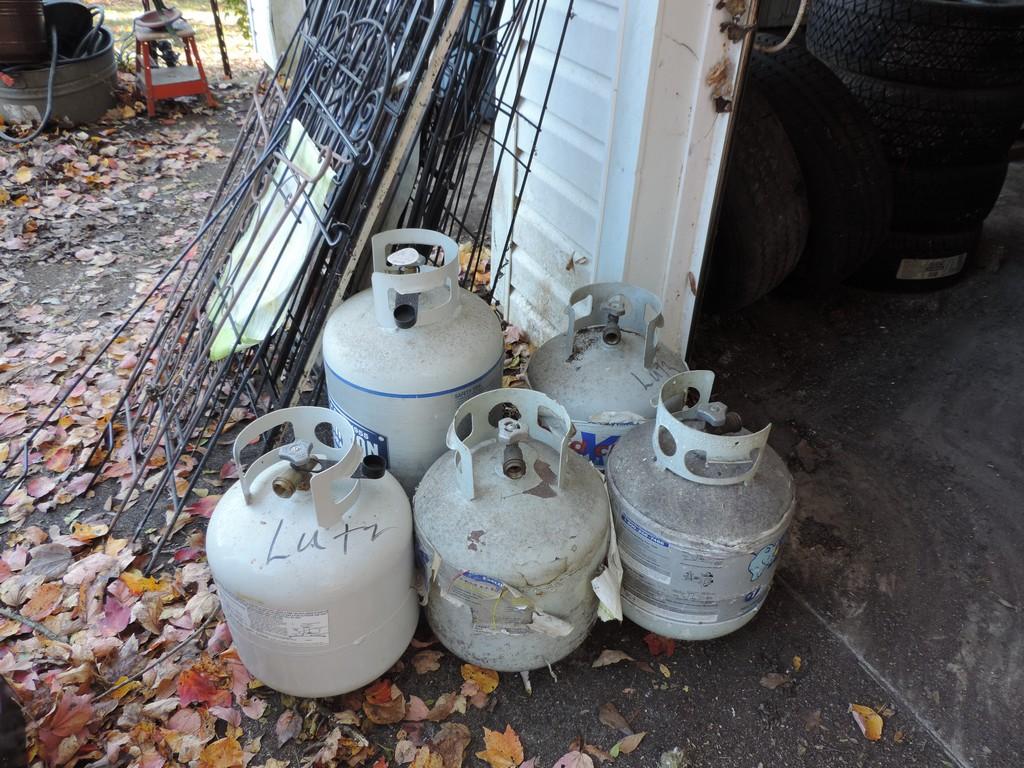 5 Propane Tanks