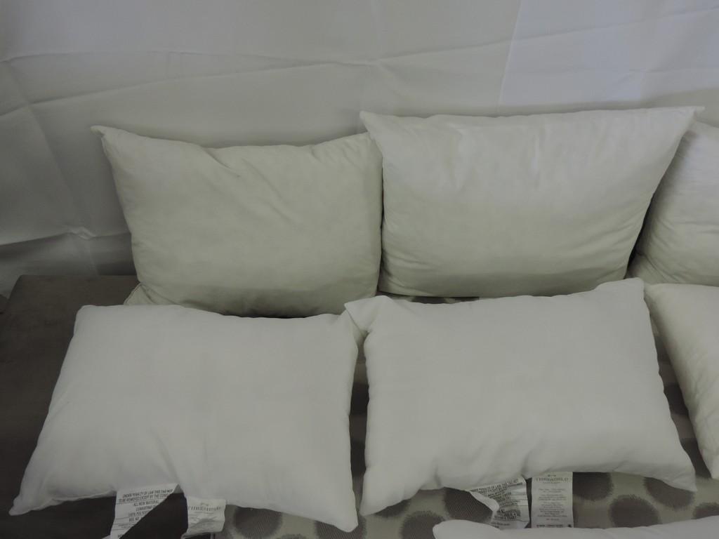 Lot of Seven Duck Feather Pillow Bases