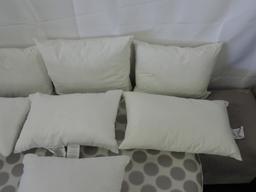 Lot of Seven Duck Feather Pillow Bases