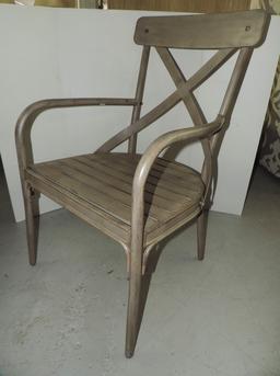 Antique Looking Metal Arm Chair