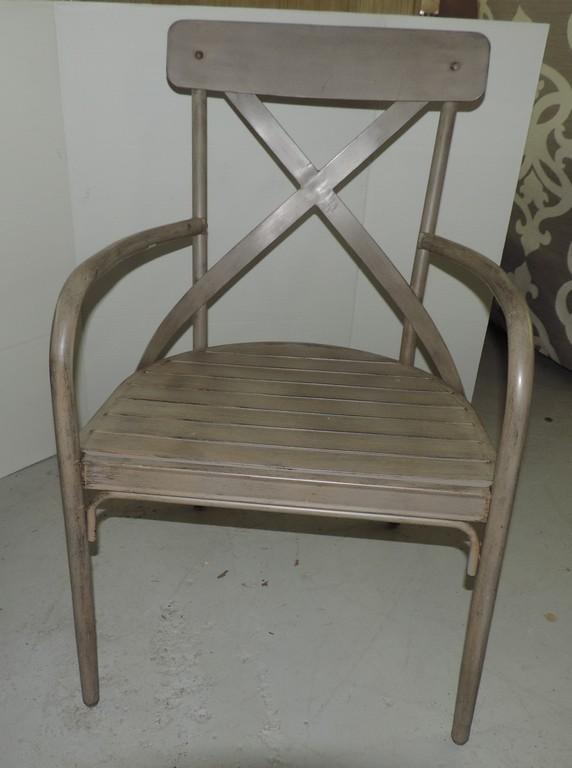 Antique Looking Metal Arm Chair