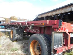 2001 GREAT DANE 44' SPREAD AXLE FLAT TRAILER VIN: 1GRDM90211M048201