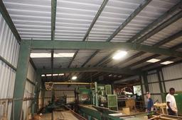 125' X 40' STEEL FRAME BLDG W/14' X 50' LEAN TO W/(2) 8' OVERHEAD DOORS