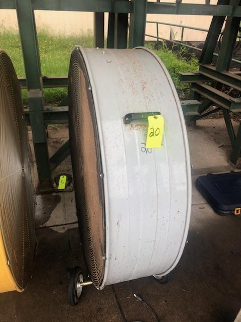 48" Gray Floor Barrel Fan