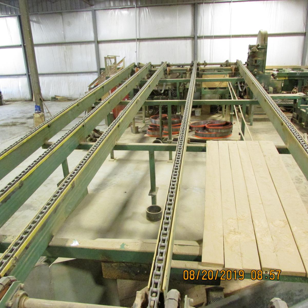 13' X 34' CANT TRANSFER DECK W/5 ARM 3' TIPPLE, 7' 4 STRAND DROP DOWN DECK & DUAL AIR STOPS