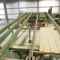 13' X 34' CANT TRANSFER DECK W/5 ARM 3' TIPPLE, 7' 4 STRAND DROP DOWN DECK & DUAL AIR STOPS