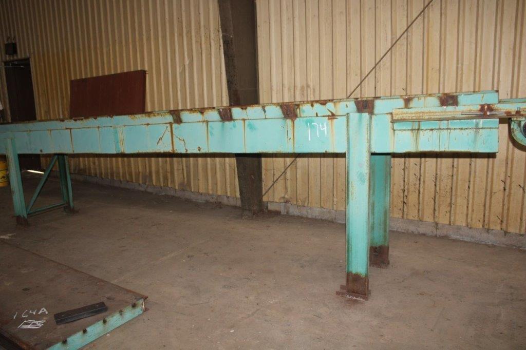 24IN X 21FT BELT CONVEYOR, NO BELT OR DRV