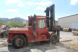 TAYLOR MDL: TE-300M DUAL WHEEL FORKLIFT S/N: S-H6-22639 CUMMINS GBTA DIESEL ENGINE, SIDE SHIFT, 12IN