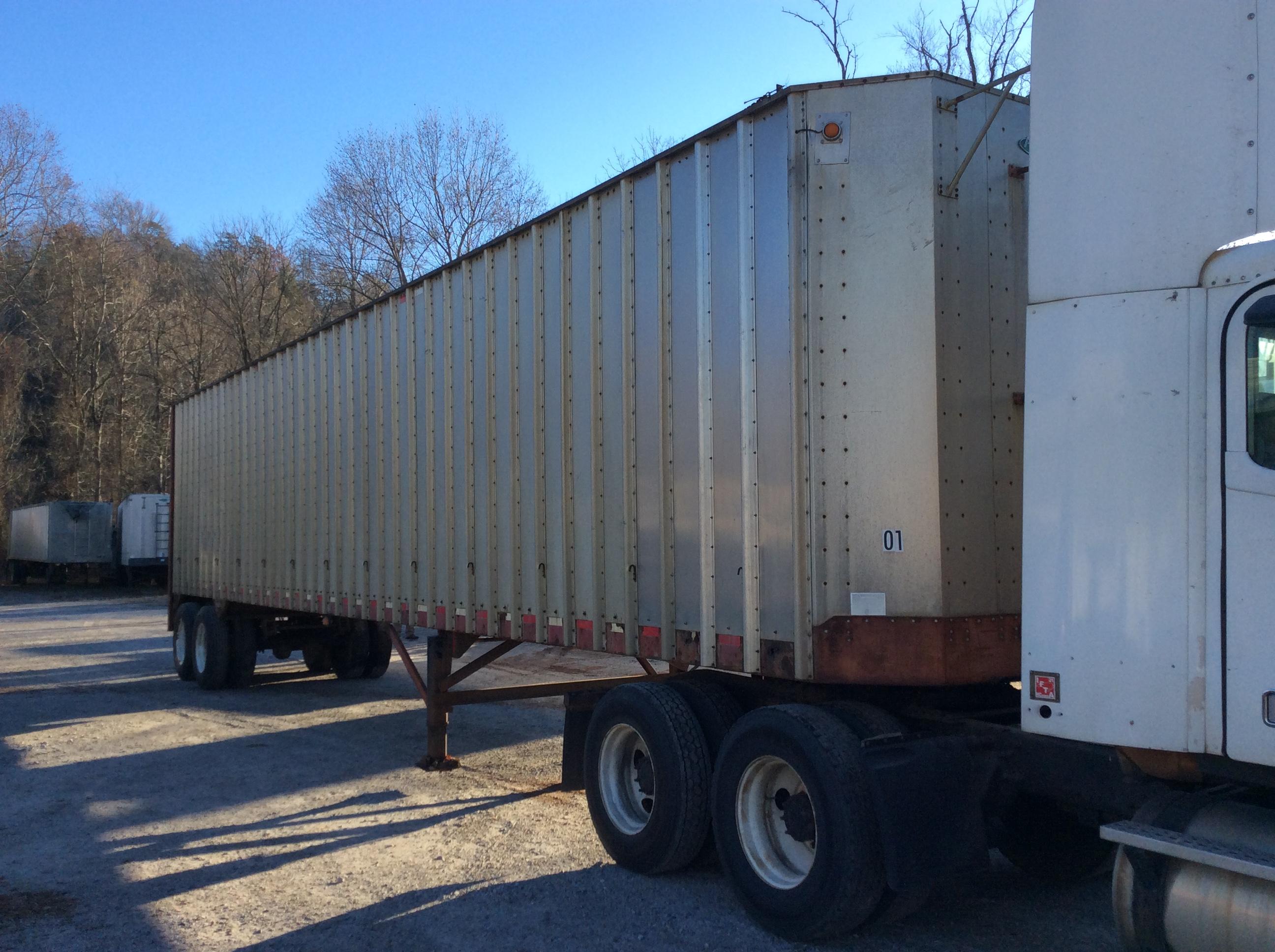 2001 Peerless Type 45 CTS; 45'-96" aluminum tandem axle open-top trailer; s