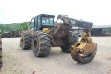 CAT 525C Double Arch Grapple Skidder w/ Cable Winch Approx 13,000 Hrs