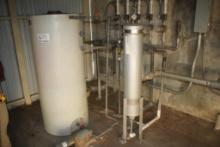Water Treatment System, (1) Vertical Poly Tank w/Single Phase Elec Pump, Sh