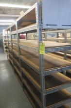 (4) 2 x 4 x 6' Steel/Wood Shelving Units