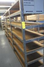 (4) 2 x 4 x 6' Steel/Wood Shelving Units