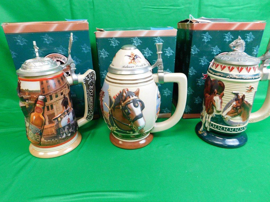 3 ANHEUSER BUSCH COLLECTOR SERIES MUGS