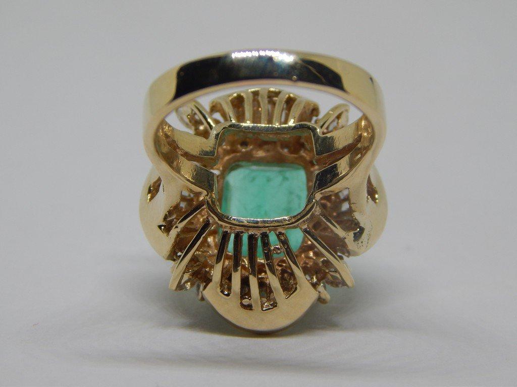 FEATURE JEWELRY: 14K WG 7CT EMERALD AND DIAMOND RING