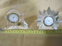 2 WATERFORD CRYSTAL CLOCKS