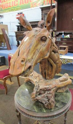 HUGE DRIFTWOOD HORSE HEAD