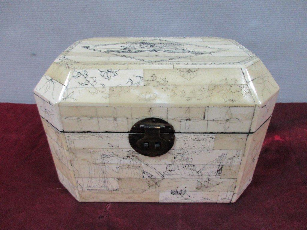 VINTAGE BONE OVERLAY BOX