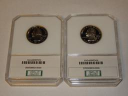 2 GRADED 1999-S SILVER QUARTERS