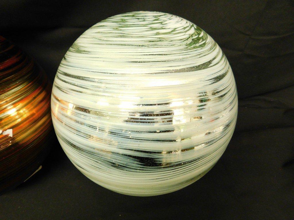 Lot Of 3 Handspun Art Glass Balls