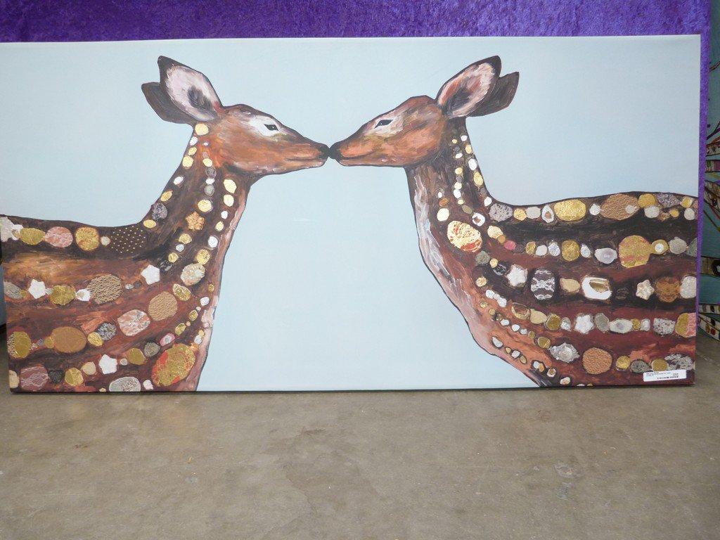 KISSING DOE CANVAS ARTWORK