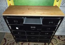 VERY NICE NEW WOOD/METAL 15 DRAWER STAND