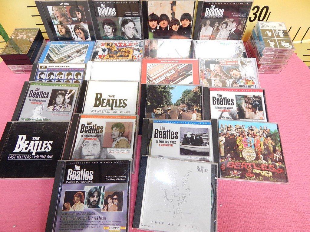 LARGE LOT OF BEATLES CD'S AND TAPES