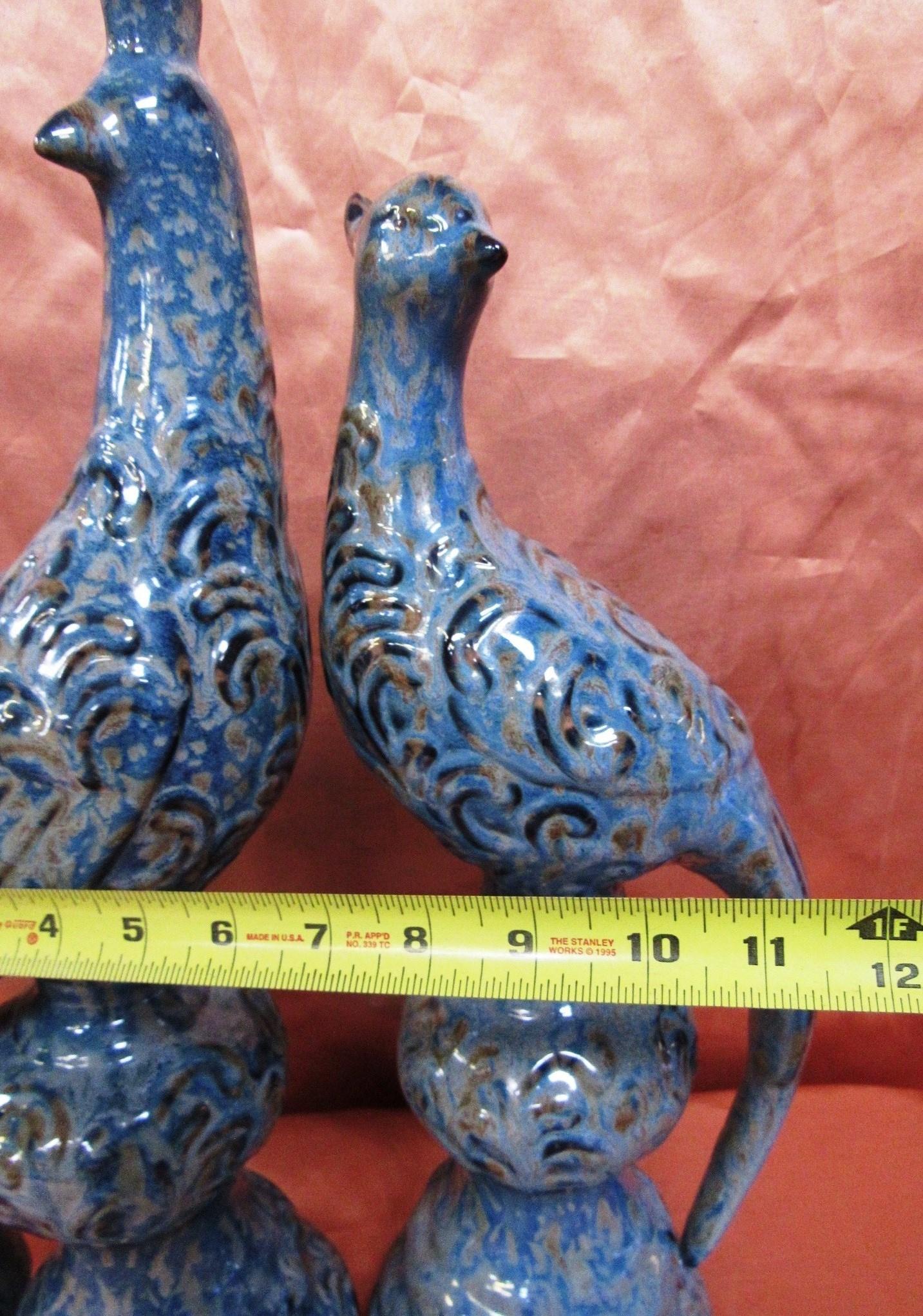 PAIR OF CERAMIC BIRD FIGURINES