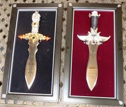 PAIR OF FRANKLIN MINT SWORD DISPLAYS