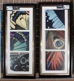 PAIR OF BUTTERFLY THEME ARTWORK FROM WMC