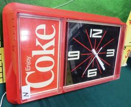 1970'S FUNCTIONAL COCA-COLA CLOCK