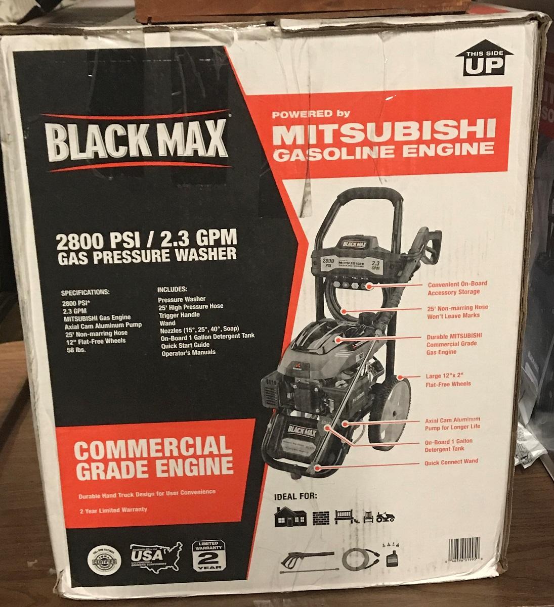 NEW IN BOX POWER WASHER BLACK MAX - POWER BY MITSUBISHI