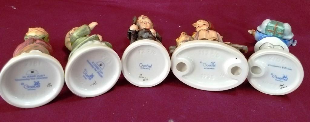 LOT OF 5 HUMMEL GOEBEL GERMAN FIGURINES