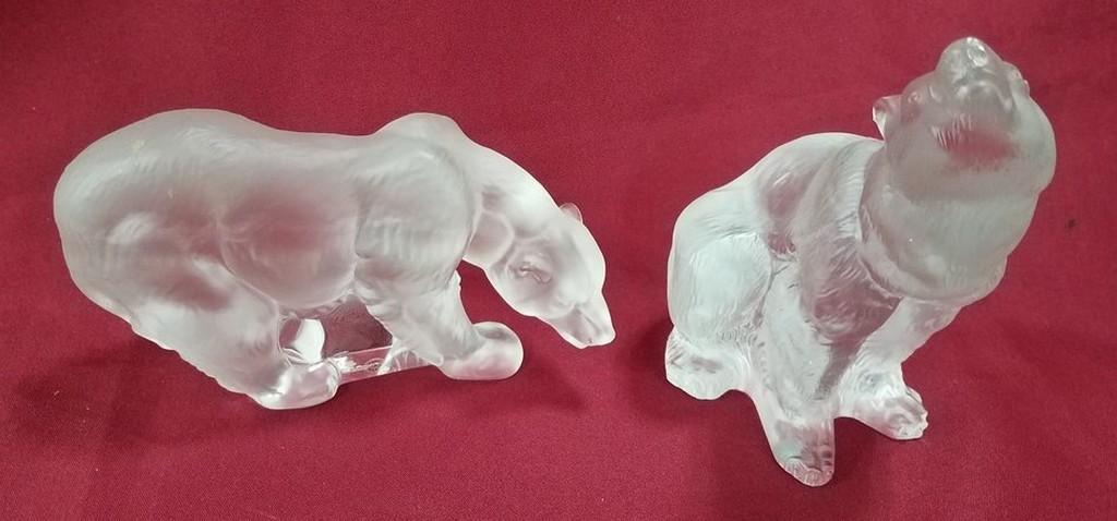 PAIR OF RARE LLADRO FROSTED BEARS