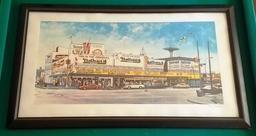 PENCIL SIGNED "NATHAN'S" FRAMED ARTWORK