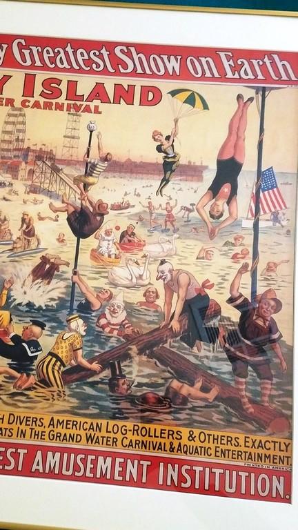 THE BARNUM & BAILEY GREATEST SHOW  - CONEY ISLAND FRAMED  ARTWORK