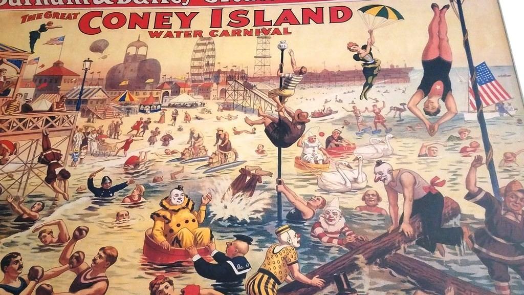 THE BARNUM & BAILEY GREATEST SHOW  - CONEY ISLAND FRAMED  ARTWORK