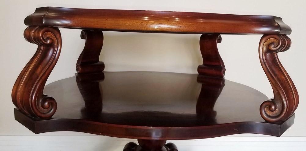 3 TIER MAHOGANY END TABLE - PRISTINE CONDITION