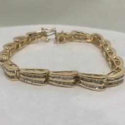 14KT YELLOW GOLD DIAMOND BRACELET