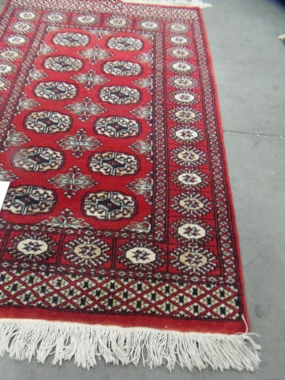 2 1/2' X 4 1/2' RED ANTIQUE HAND MADE RUG