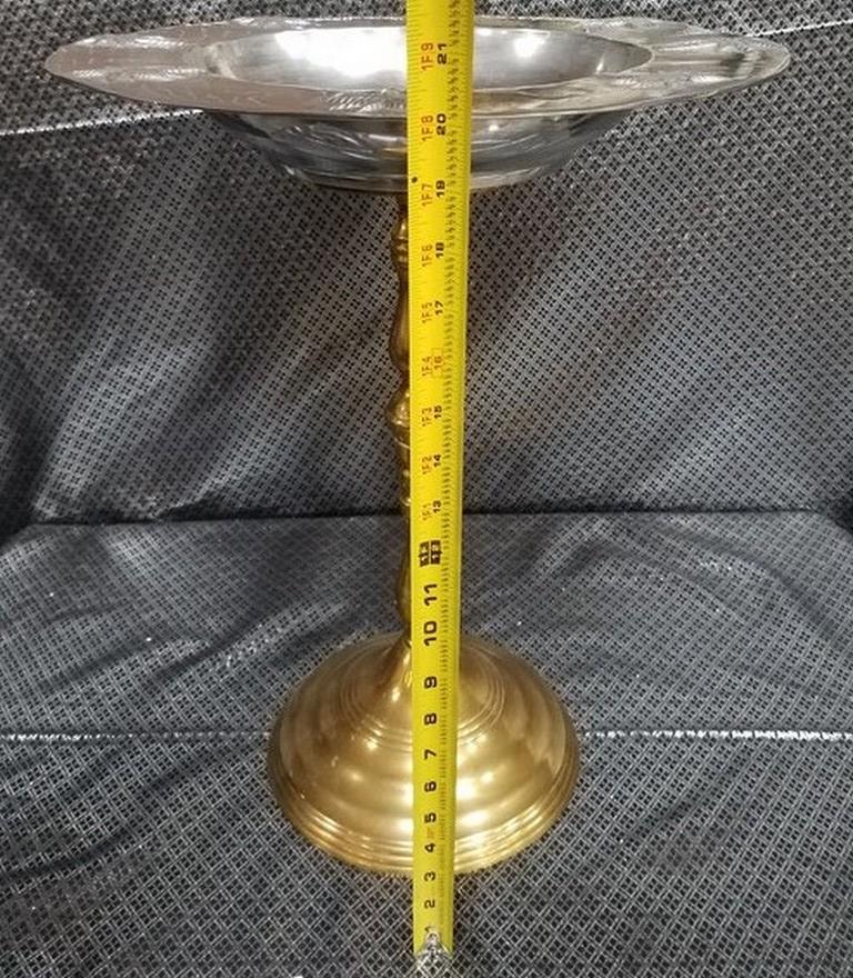 20" TALL TABLE WITH BRASS STAND