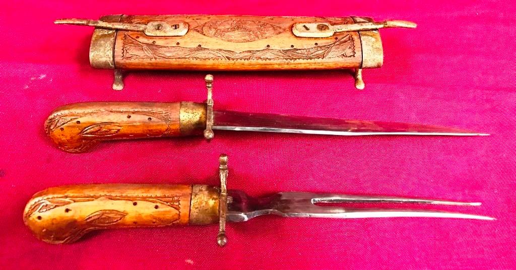 ORNATE CARVING KNIFE SET & DAGGER