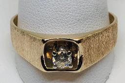 10KT YELLOW GOLD .25CTS DIAMOND RING