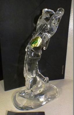 SIGNED WATERFORD CRYSTAL GOLFER WITH BOX