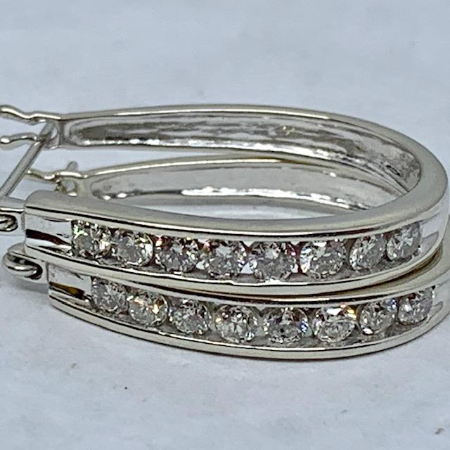 14KT WHITE GOLD .65CTS DIAMOND EARRINGS